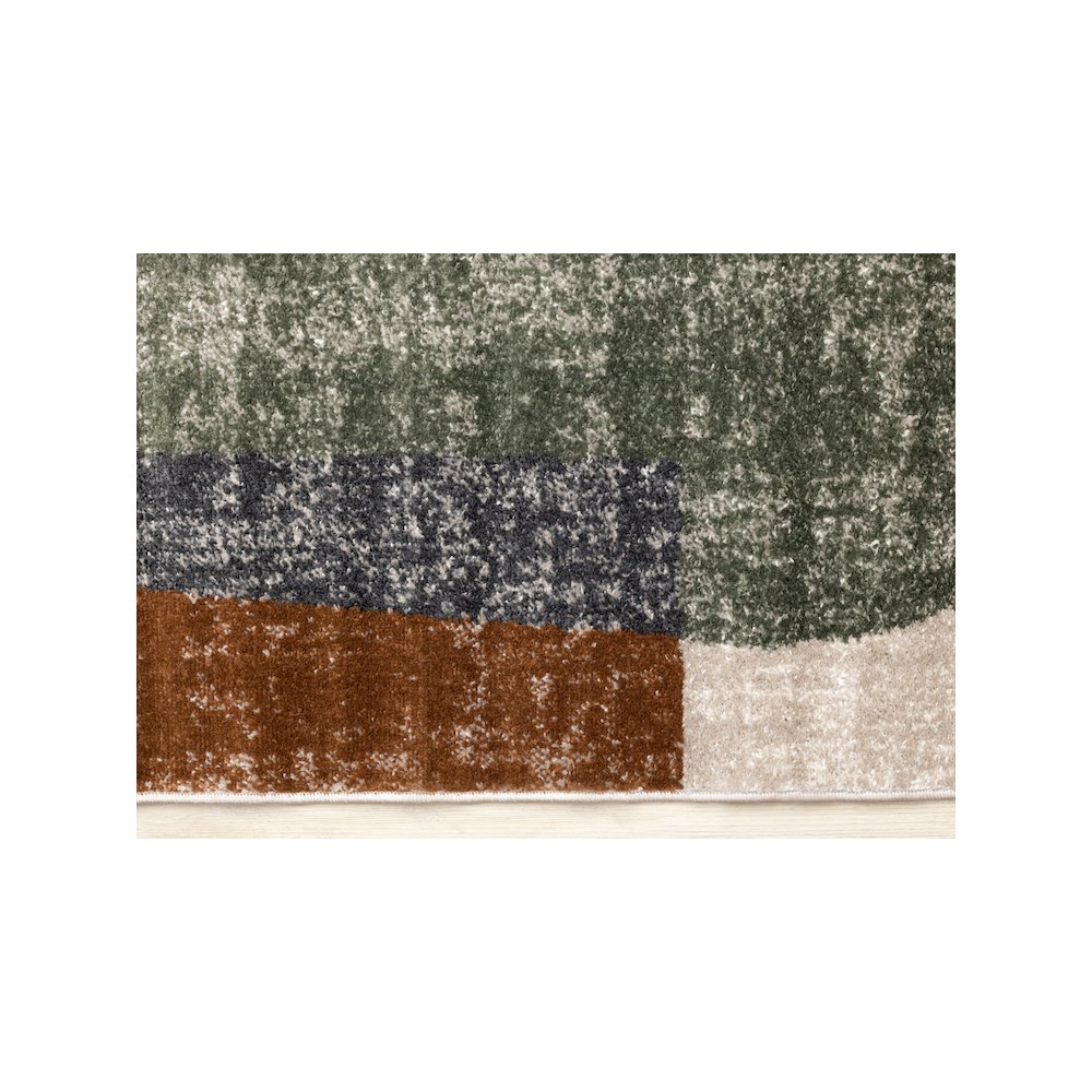 Maui Abstract Geometric Green Yellow Rug, 5'3" X 7'7". Picture 9