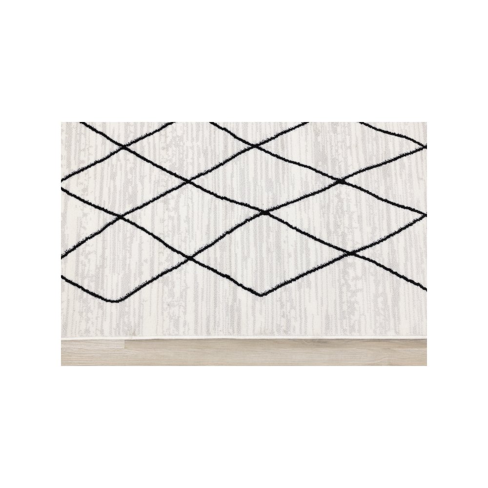 Meridian Neutral Trellis Indoor Area Rug, 5'3" x 7'7". Picture 9