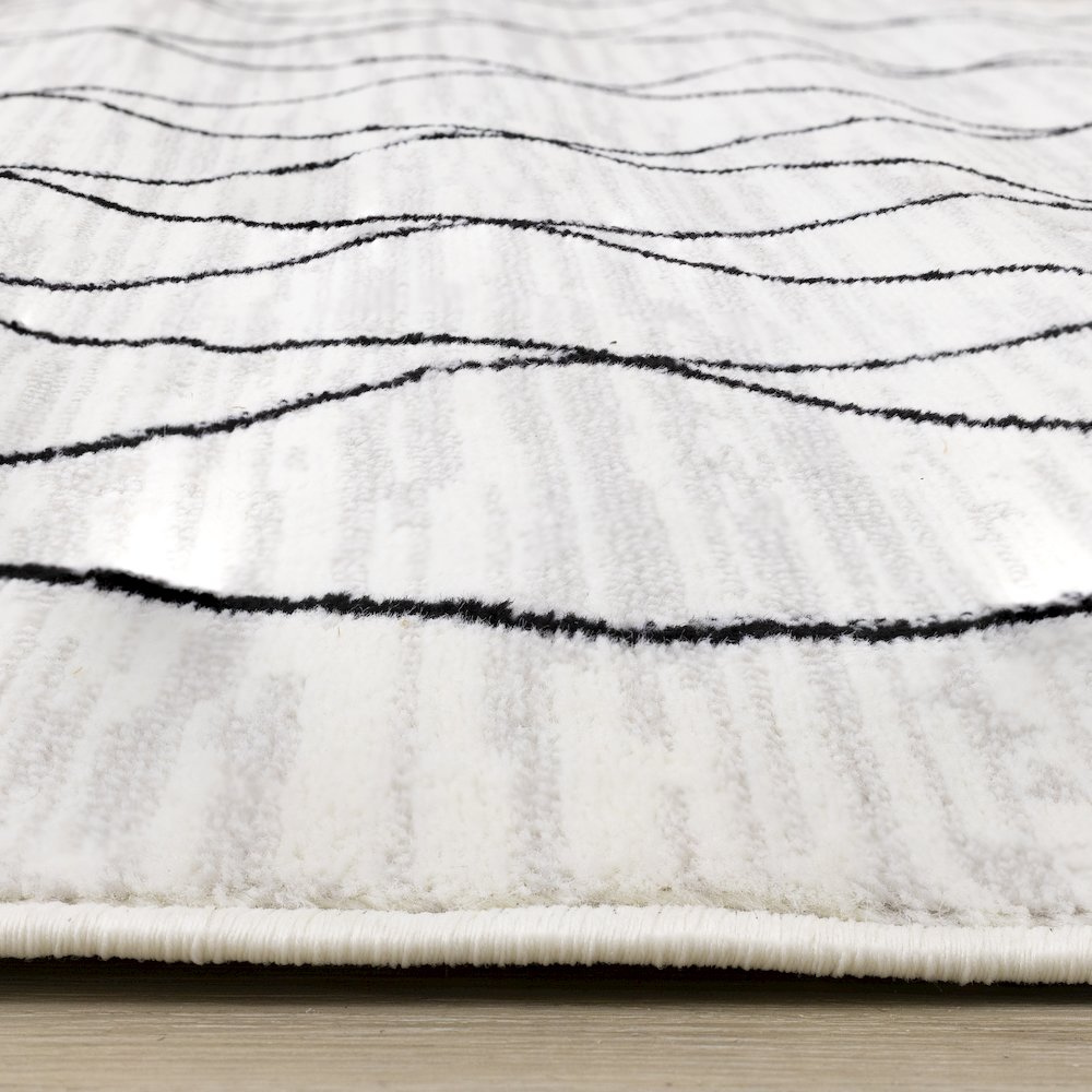 Meridian Neutral Trellis Indoor Area Rug, 5'3" x 7'7". Picture 5