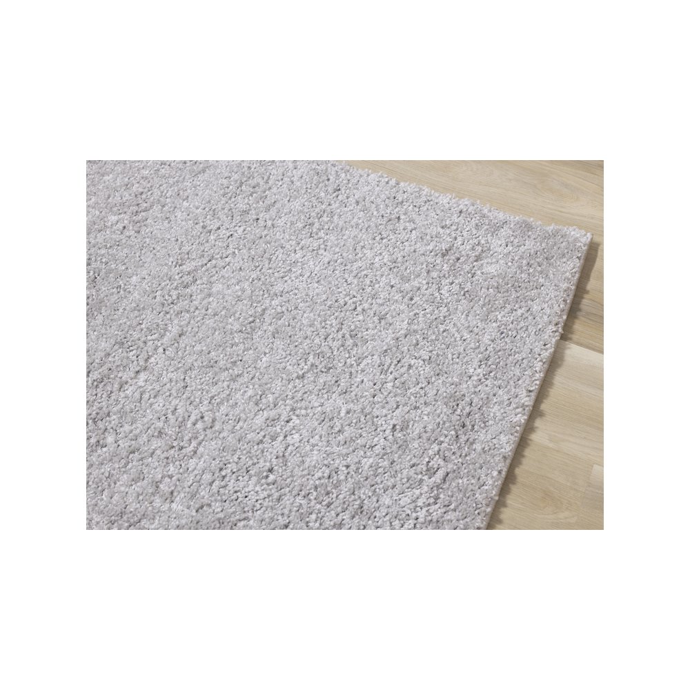 Palmer Soft Light Grey Neutral Shag Rug, 3'11" x 5'11". Picture 4