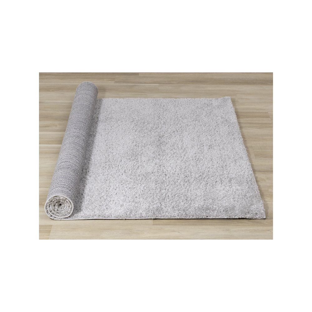 Palmer Soft Light Grey Neutral Shag Rug, 3'11" x 5'11". Picture 8