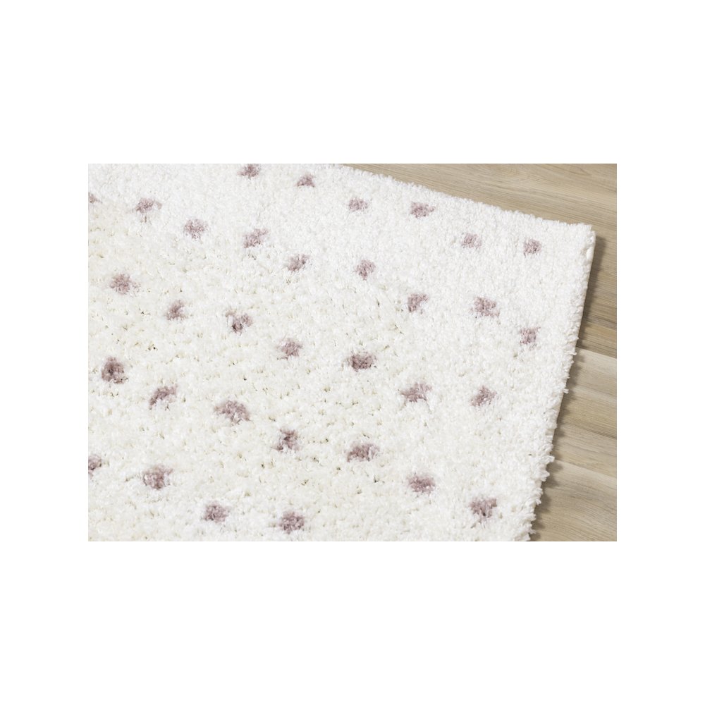 Palmer Soft Cream Pink Dots Rug. Picture 4