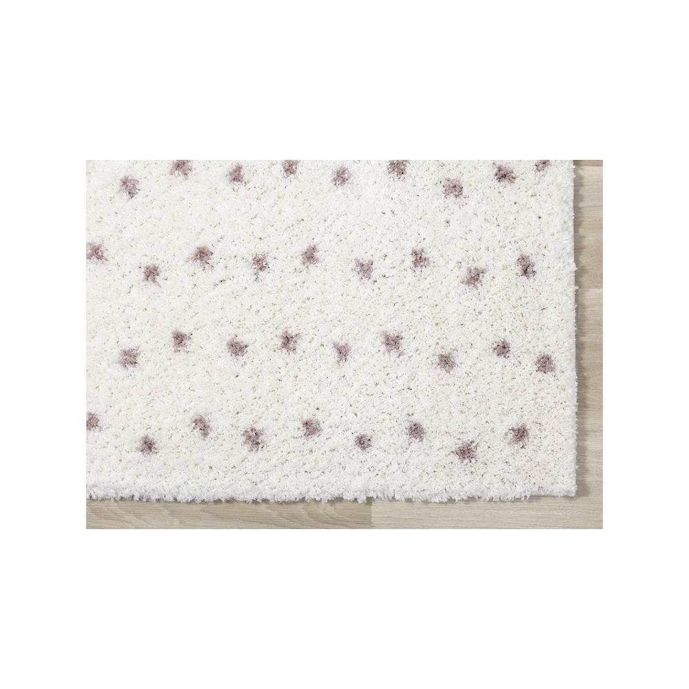 Palmer Soft Cream Pink Dots Rug. Picture 6