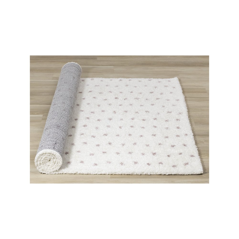 Palmer Soft Cream Pink Dots Rug. Picture 8