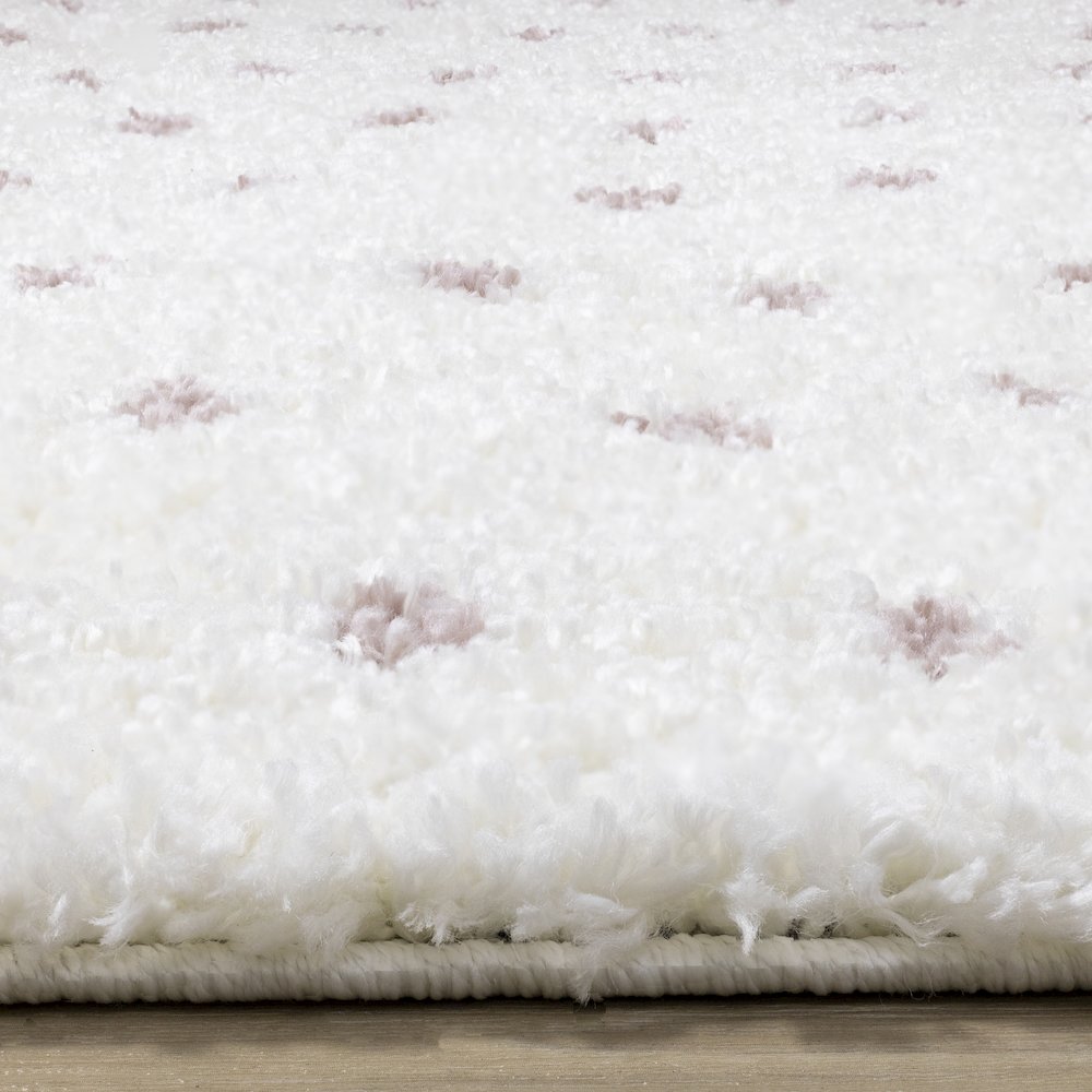Palmer Soft Cream Pink Dots Rug. Picture 5