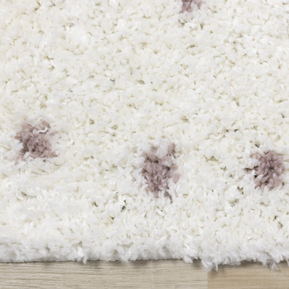 Palmer Soft Cream Pink Dots Rug. Picture 10