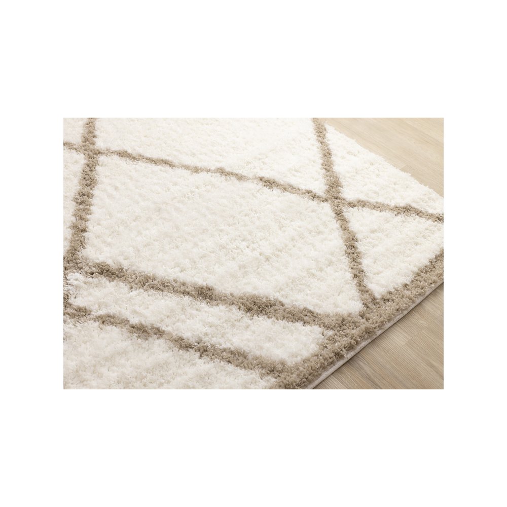 Palmer Soft Cream Beige Geometric Rug, 5'3" x 7'7". Picture 4
