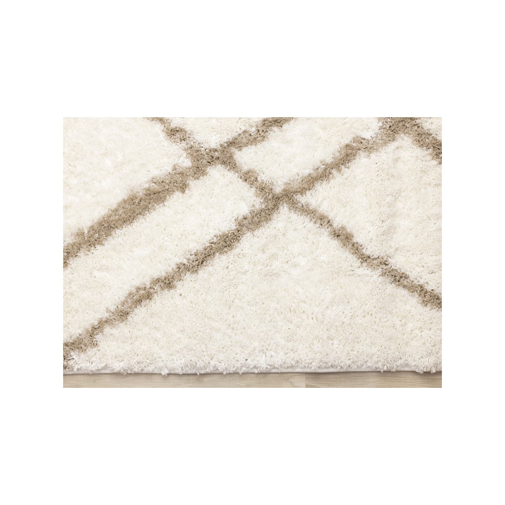 Palmer Soft Cream Beige Geometric Rug, 5'3" x 7'7". Picture 9