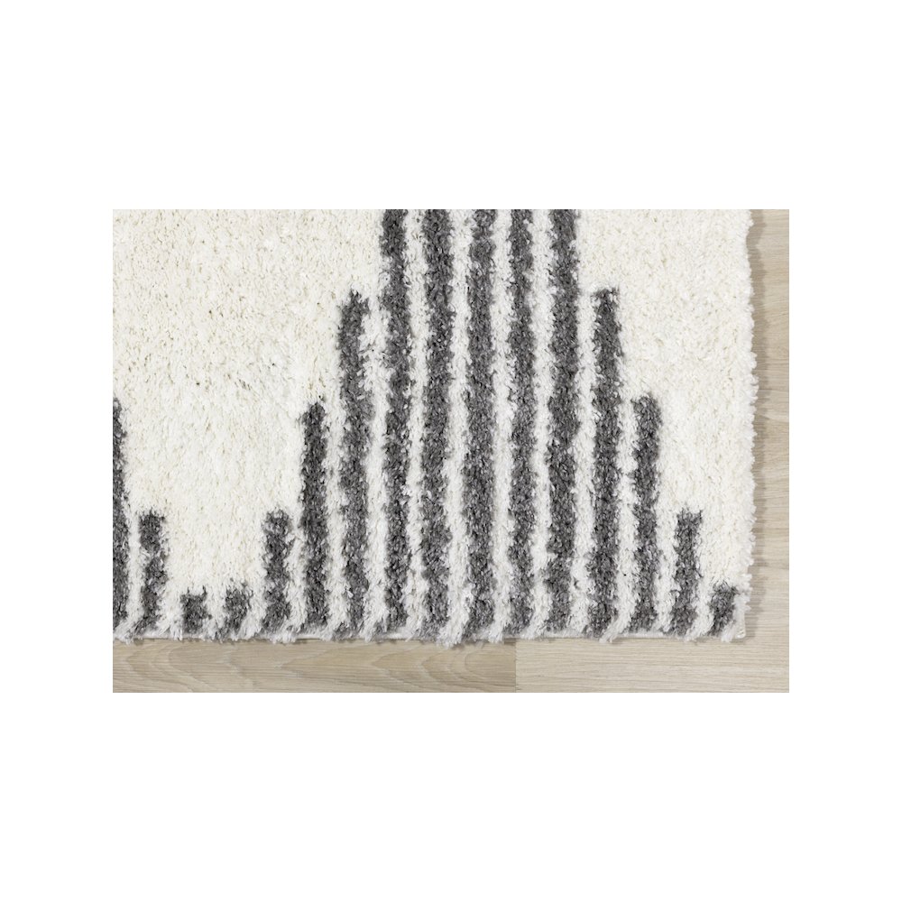 Palmer Cream Grey Soft Diamonds Area Rug, 5'3" x 7'7". Picture 6