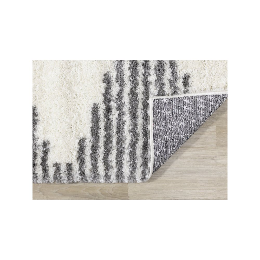 Palmer Cream Grey Soft Diamonds Area Rug, 5'3" x 7'7". Picture 7