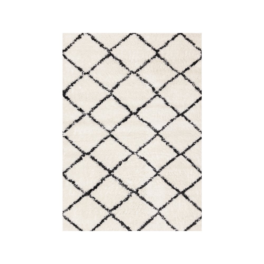 Soft 5x7 Washable Rug, Modern Lattice Carpet for Bedroom or Living Room. Picture 1