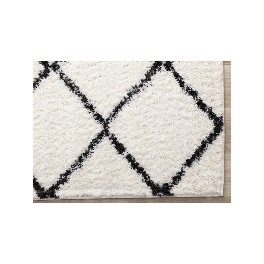 Soft 5x7 Washable Rug, Modern Lattice Carpet for Bedroom or Living Room. Picture 6