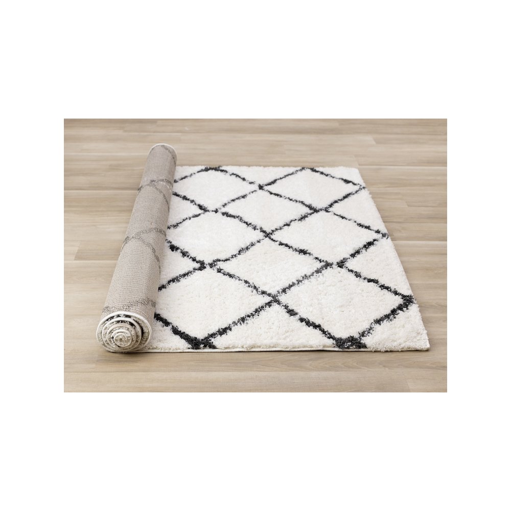 Soft 5x7 Washable Rug, Modern Lattice Carpet for Bedroom or Living Room. Picture 8