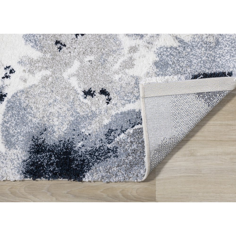 Sakura Grey White Blue Floral Rug, 5'3" x 7'7". Picture 9