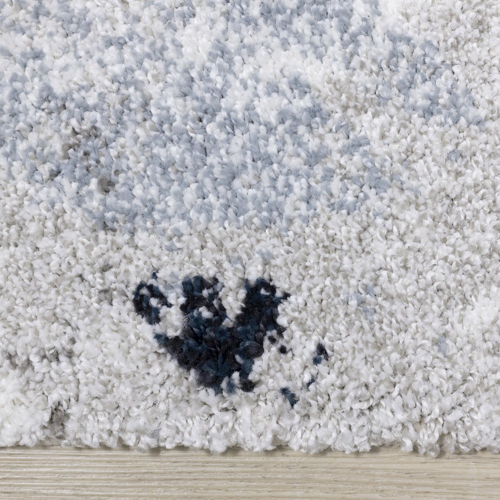 Sakura Grey White Blue Floral Rug, 5'3" x 7'7". Picture 10