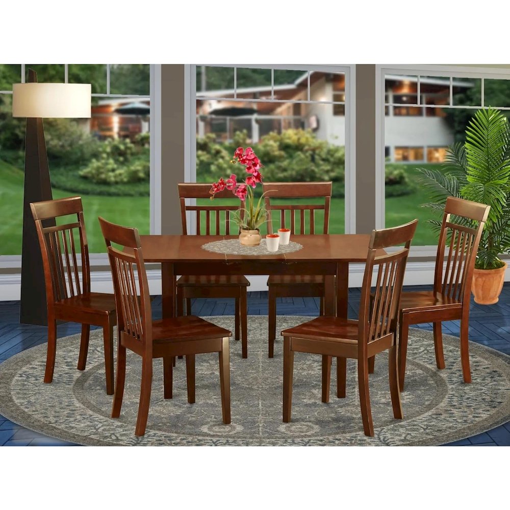 7  Pc  Small  Kitchen  nook  Dining  set  -T  able  and  6  Chairs  for  Dining  room. Picture 4