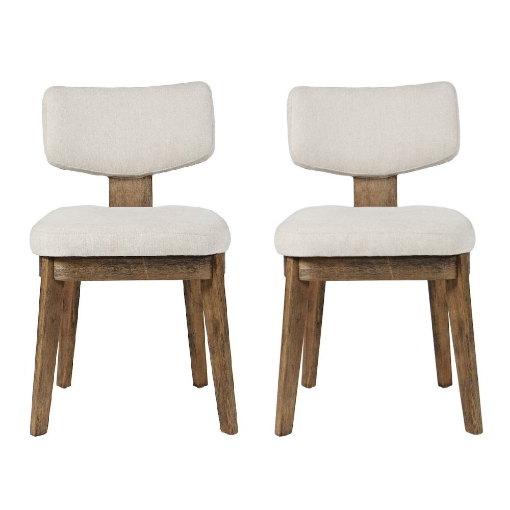 Tate Mid-Century Modern Split Back Upholstered Dining Chair (Set of 2). Picture 1