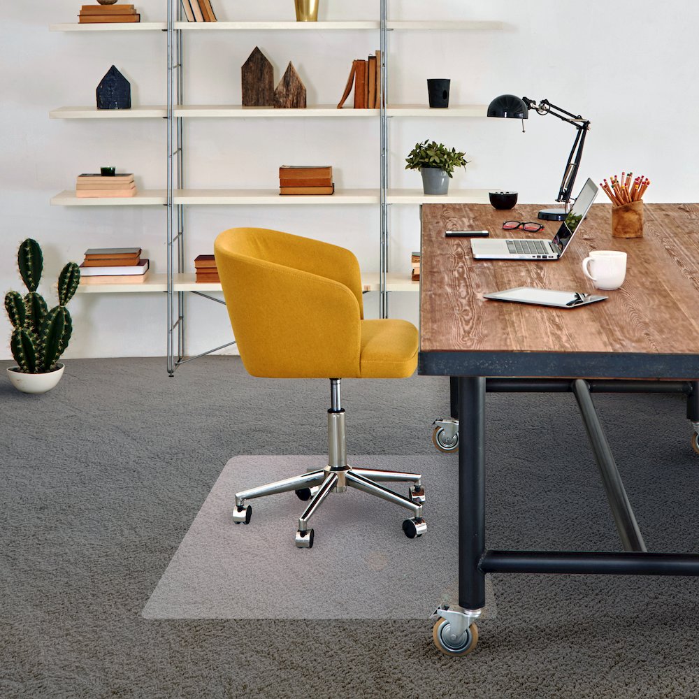 Vinyl Rectangular Chair Mat for Carpets up to 1/4" - 30" x 48" Shipped Rolled. Picture 2