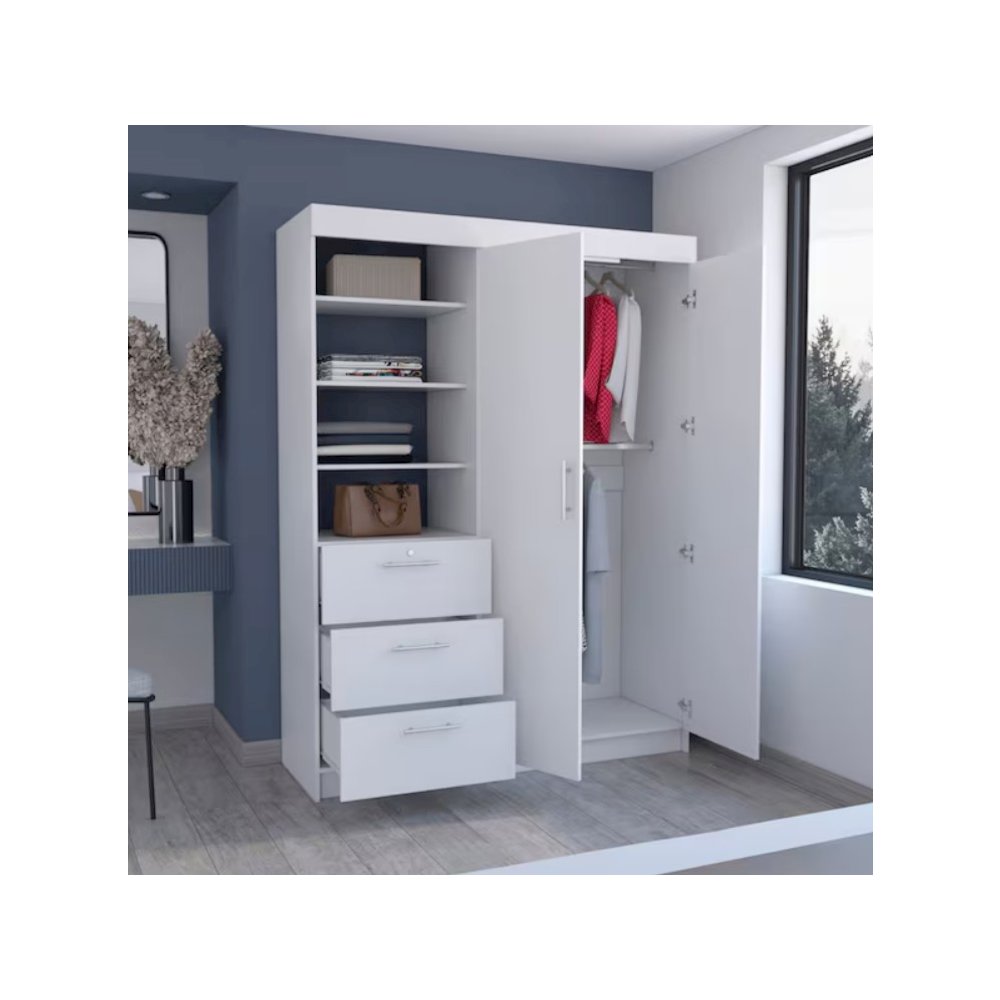 Kenya Armoire White MDF. Picture 3
