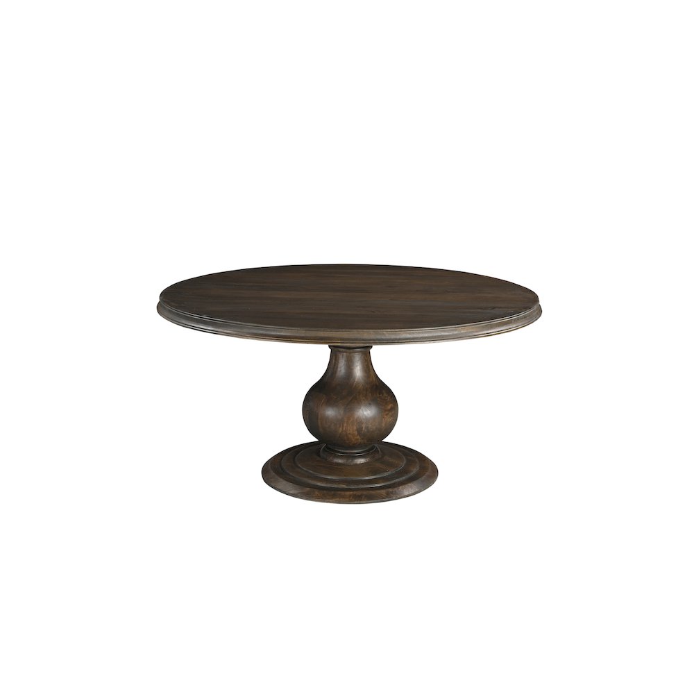 Adrien 60" Round Solid Wood Pedestal Dining Table. Picture 2