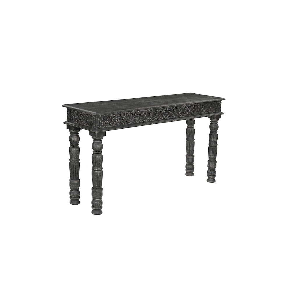 Eldris Carved Solid Wood Console Table. Picture 1