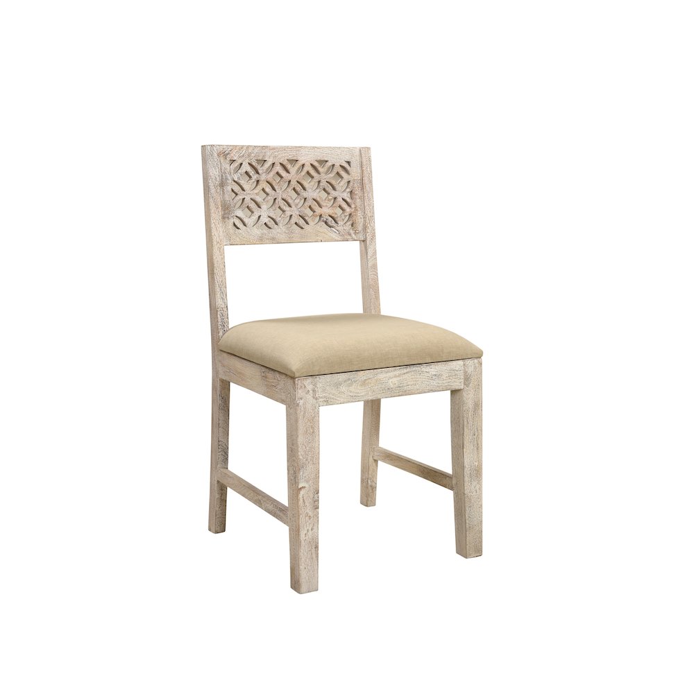 Jensen Carved Solid Wood Dining Chairs (Set of 2). Picture 2