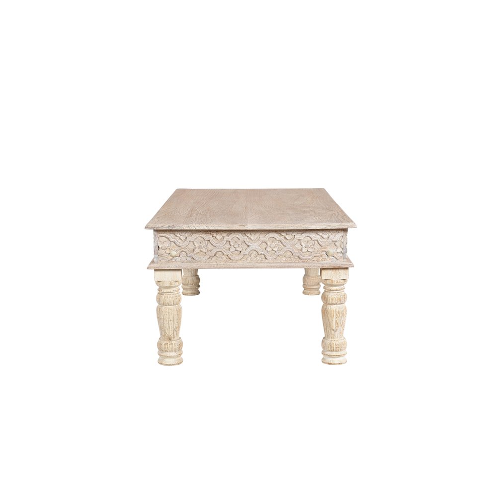 Eldris 3-piece Carved Solid Wood Living Room Table Set. Picture 4