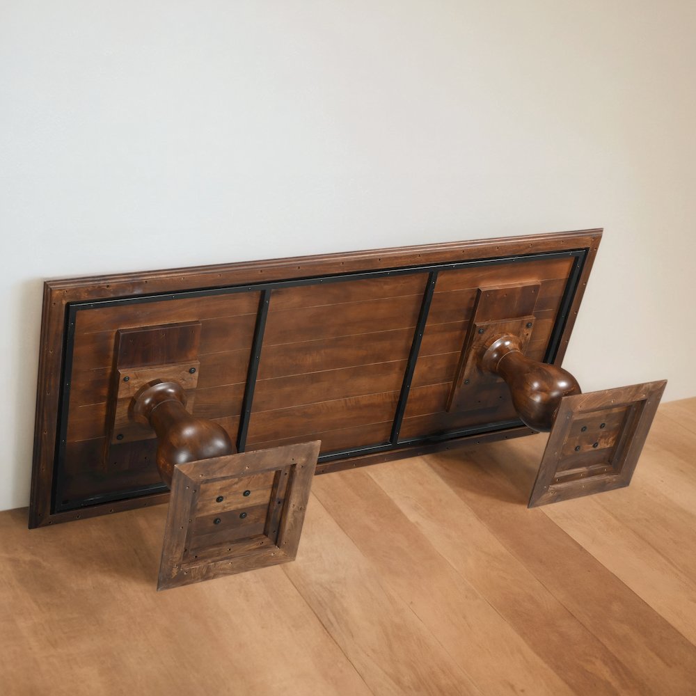 Adrien 75" Solid Wood Double Pedestal Dining Table. Picture 14