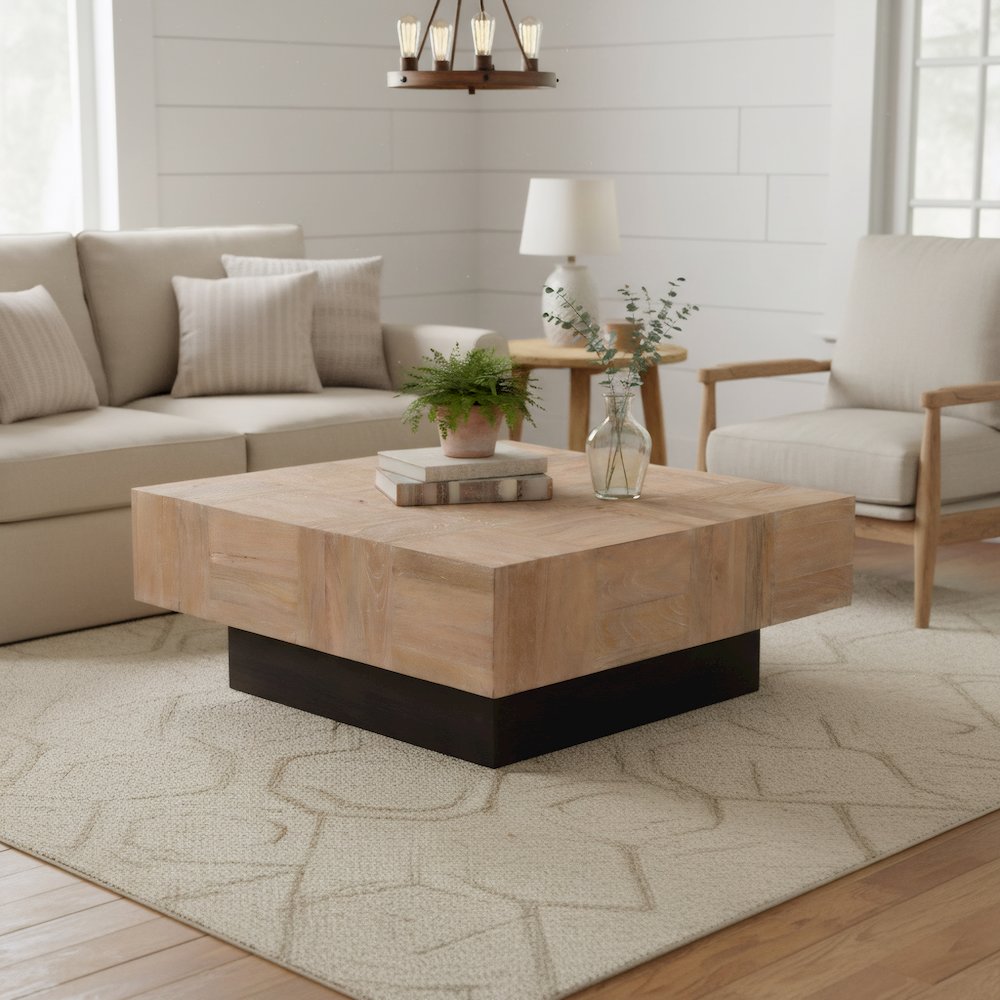 Reed Solid Wood Coffee Table. Picture 7