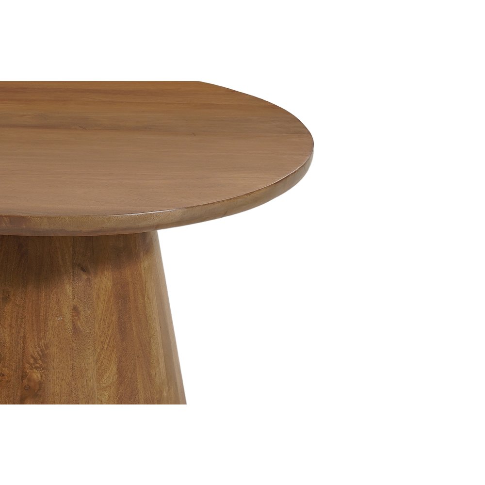 Renith 54" Round Solid Wood Dining Table. Picture 4