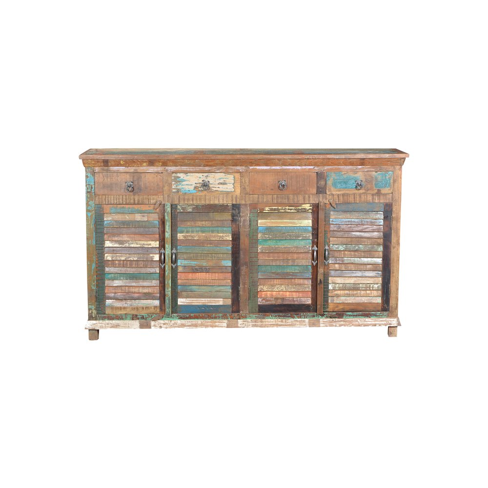 Prescott 4-drawer 4-door Shutter Solid Wood Sideboard. Picture 3