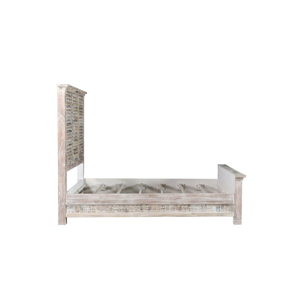 Prescott Shutter Solid Wood King Panel Bed. Picture 6