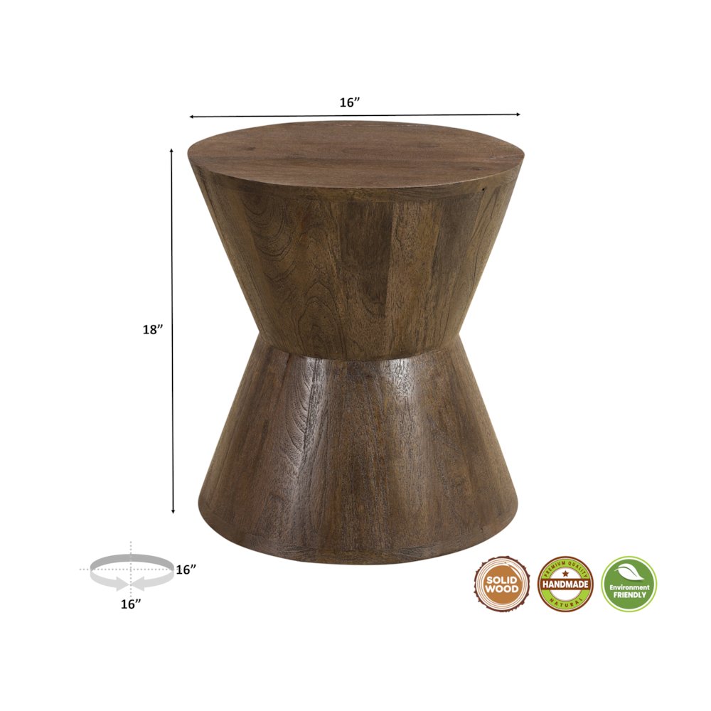 Reed 3-piece Solid Wood Living Room Table Set. Picture 8