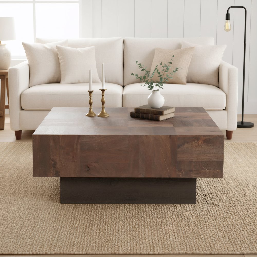 Reed Solid Wood Coffee Table. Picture 9