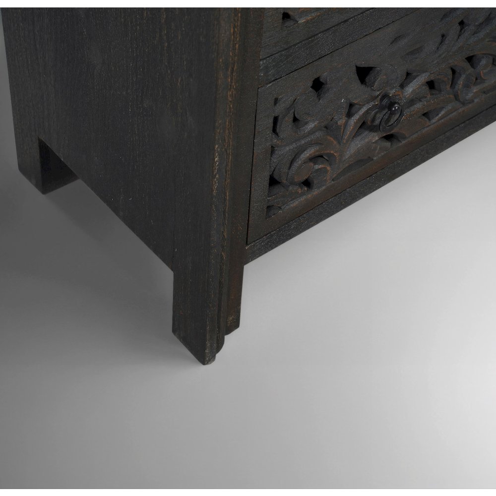 Calista 6-drawer Floral Carved Solid Wood Chest. Picture 11