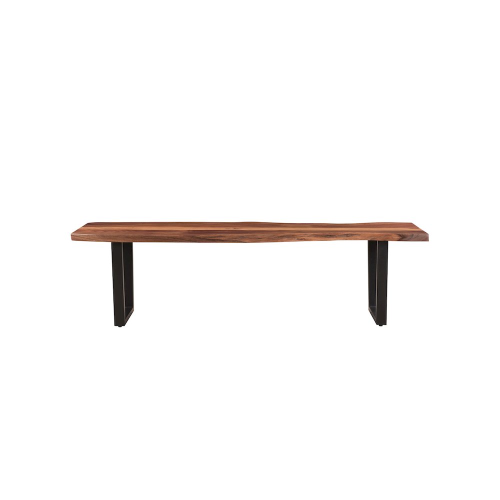 Oren 66" Live Edge Solid Wood Dining Bench. Picture 2