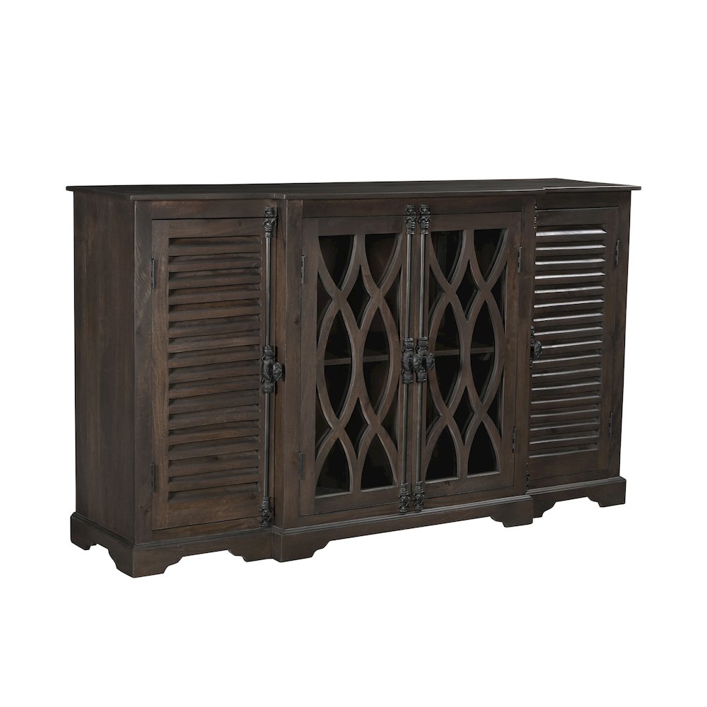 Lennox 4-door Carved Solid Wood Sideboard. Picture 1