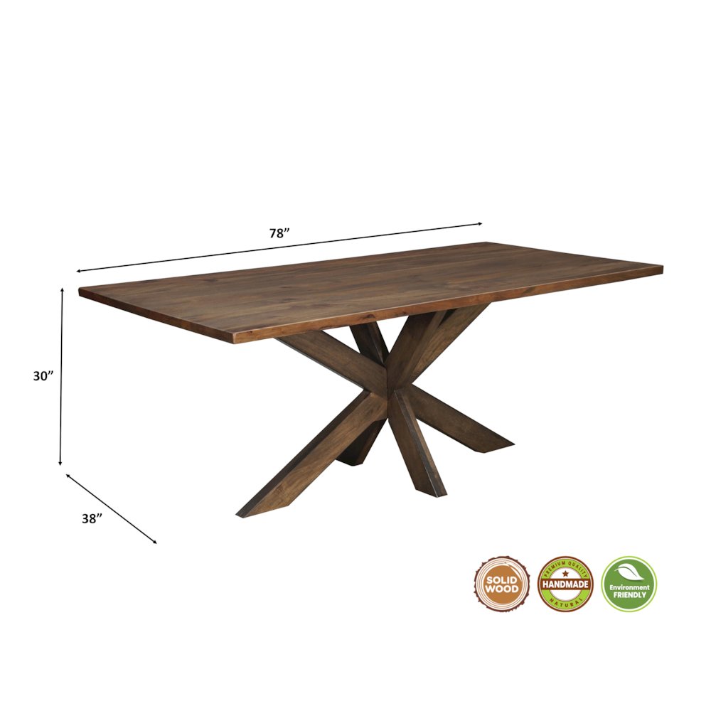 Renith 7-piece Live Edge Solid Wood Dining Set. Picture 5