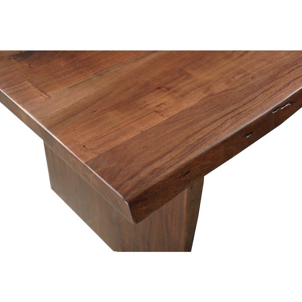 Savoy 72" Live Edge Solid Wood Dining Table. Picture 3
