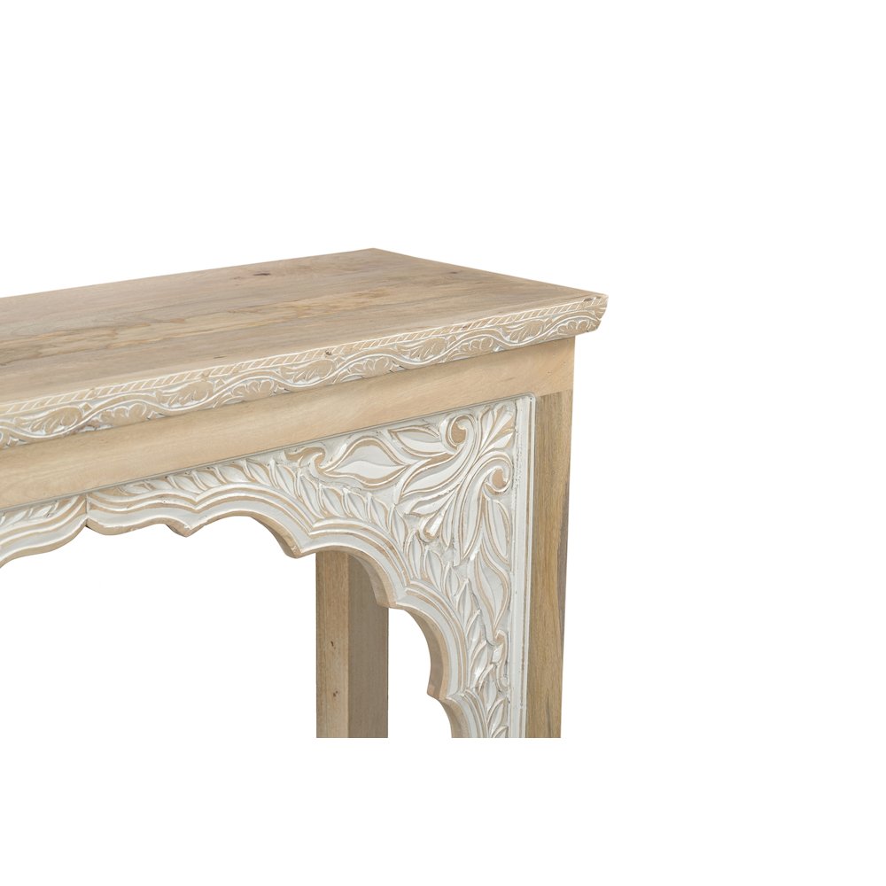 Grayson Carved Solid Wood Console Table. Picture 4