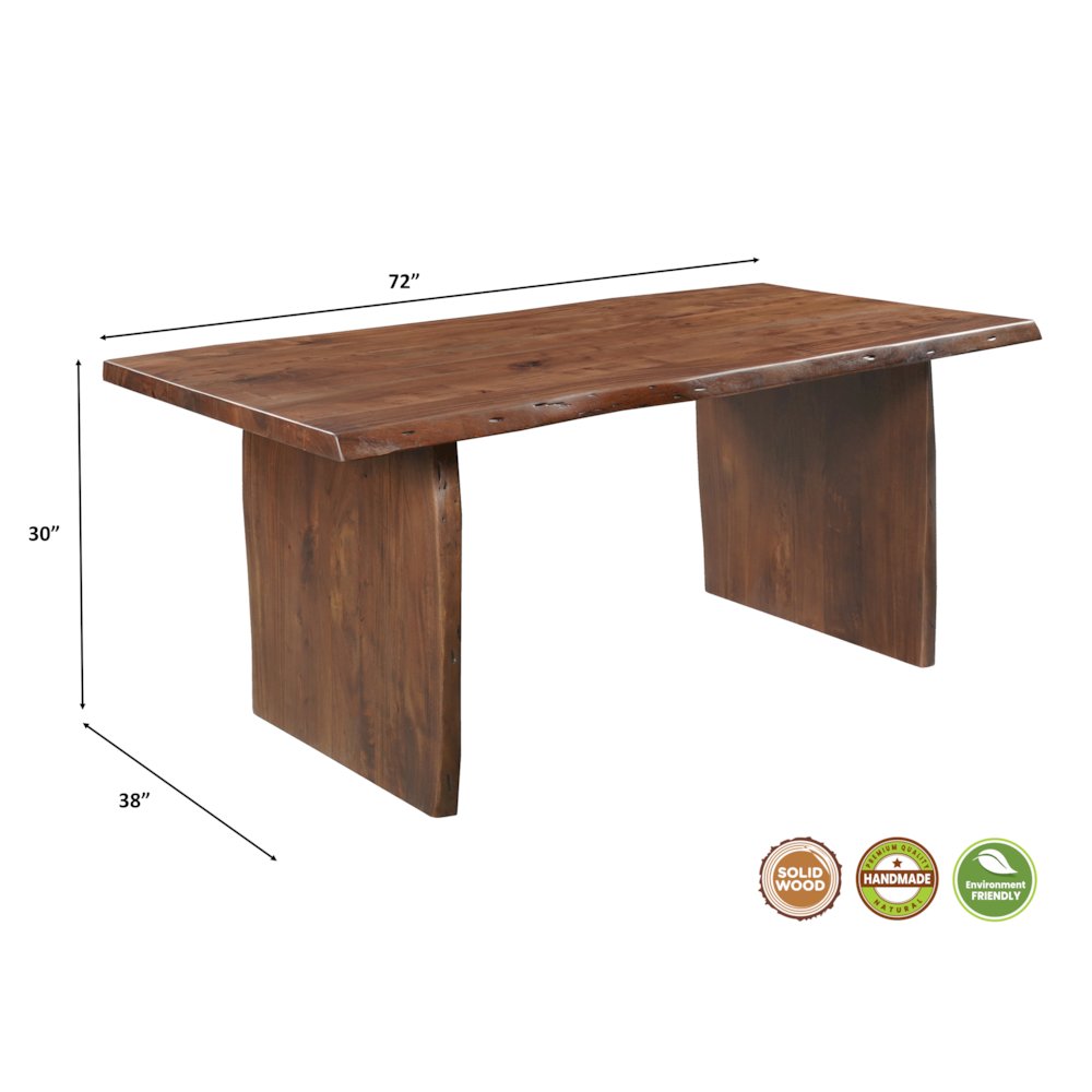 Savoy 7-piece Live Edge Solid Wood Dining Set. Picture 4