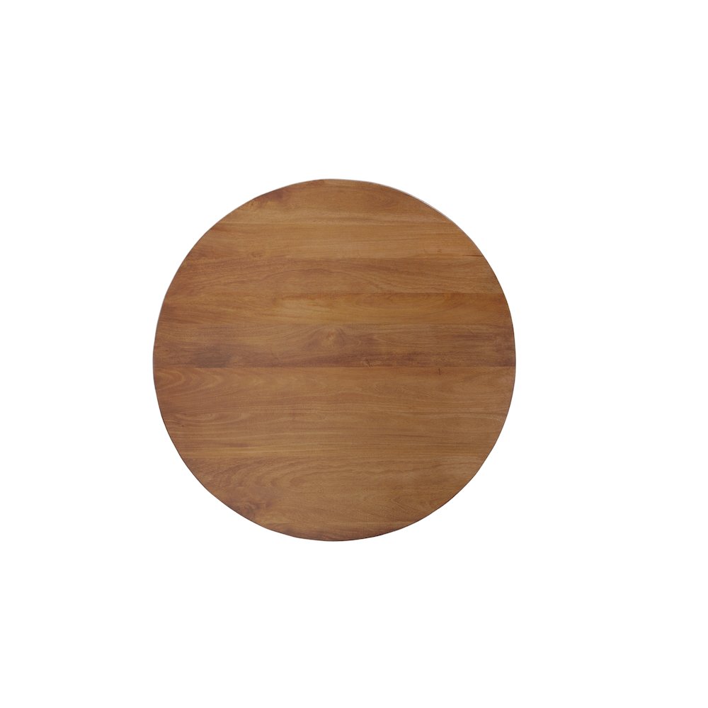 Renith 54" Round Solid Wood Dining Table. Picture 5