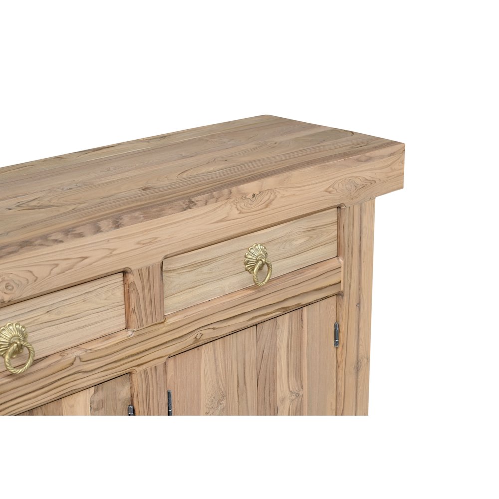 Grayson Solid Wood Sideboard Cabinet with 3 Drawers & 6 Doors, Natural Finish. Picture 7