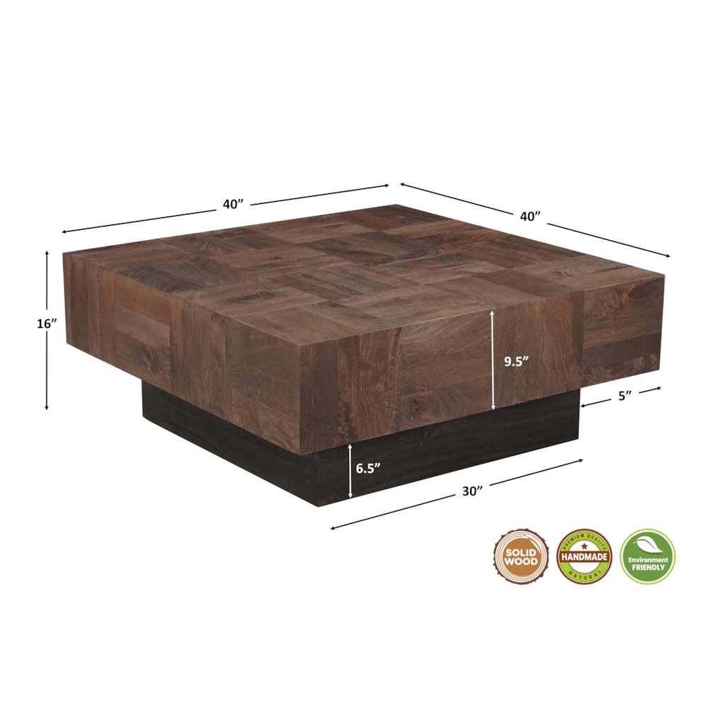 Reed Solid Wood Coffee Table. Picture 8