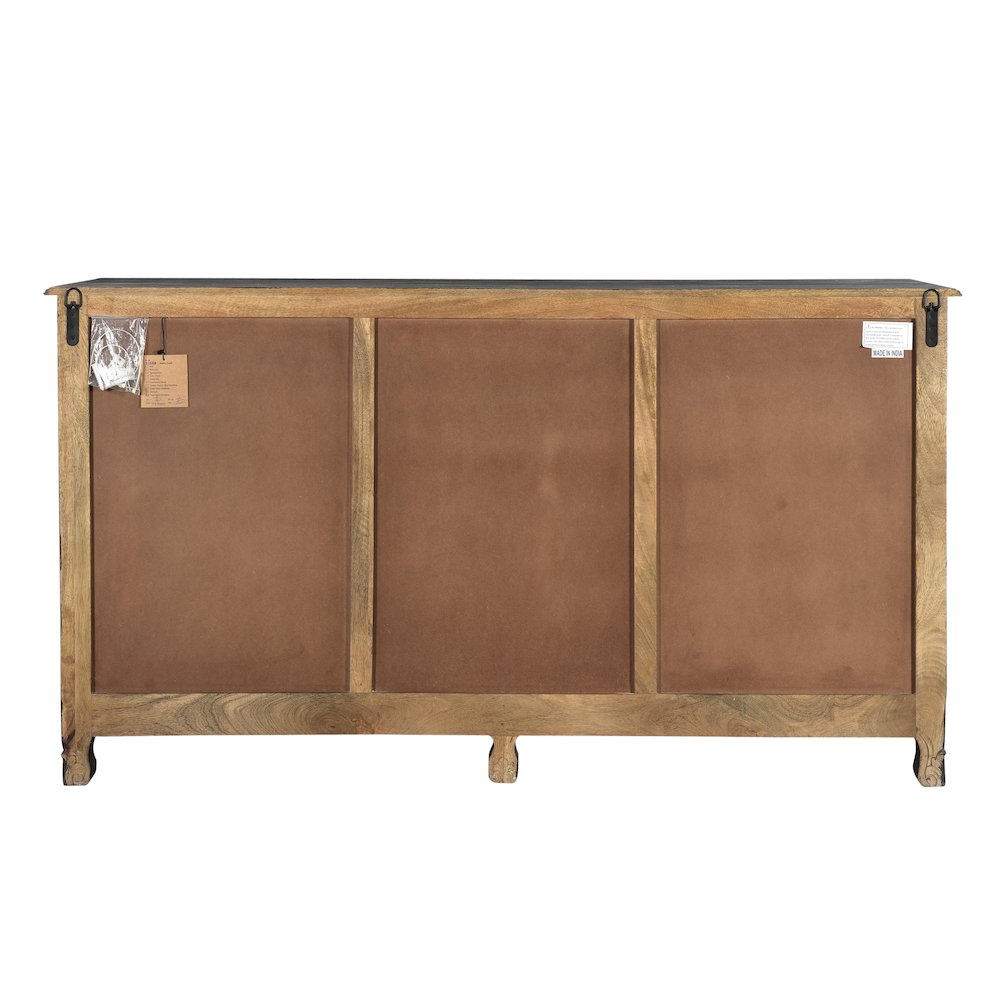 Elowen 6-drawer 2-door Floral Carved Solid Wood Sideboard. Picture 7