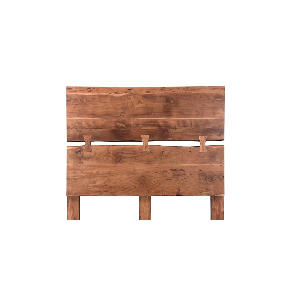 Oren Live Edge Solid Wood Queen Panel Bed. Picture 4