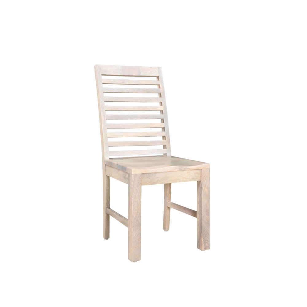 Reed Ladder Back Solid Wood Dining Chairs (Set of 2). Picture 2