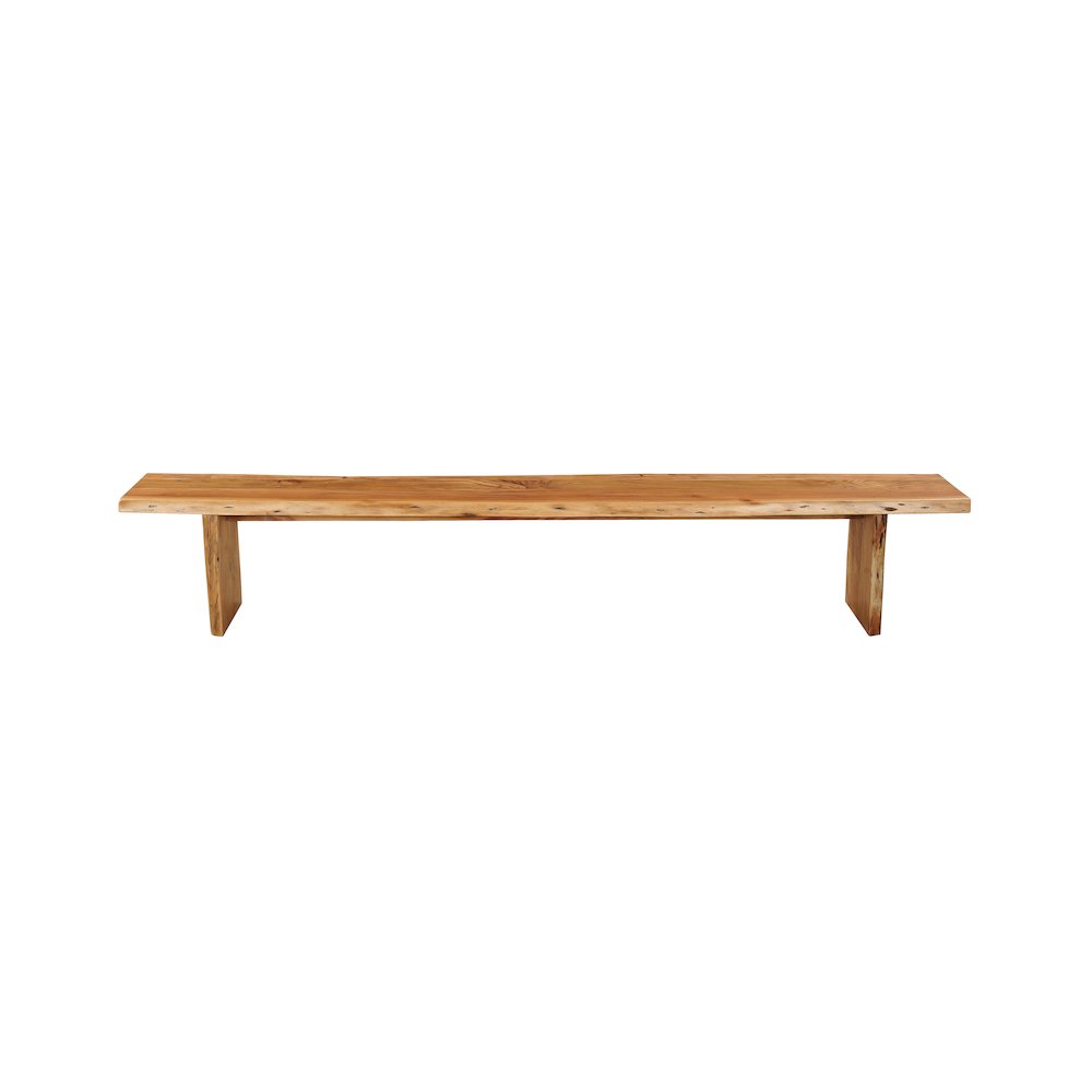 Savoy 105" Live Edge Solid Wood Dining Bench. Picture 2