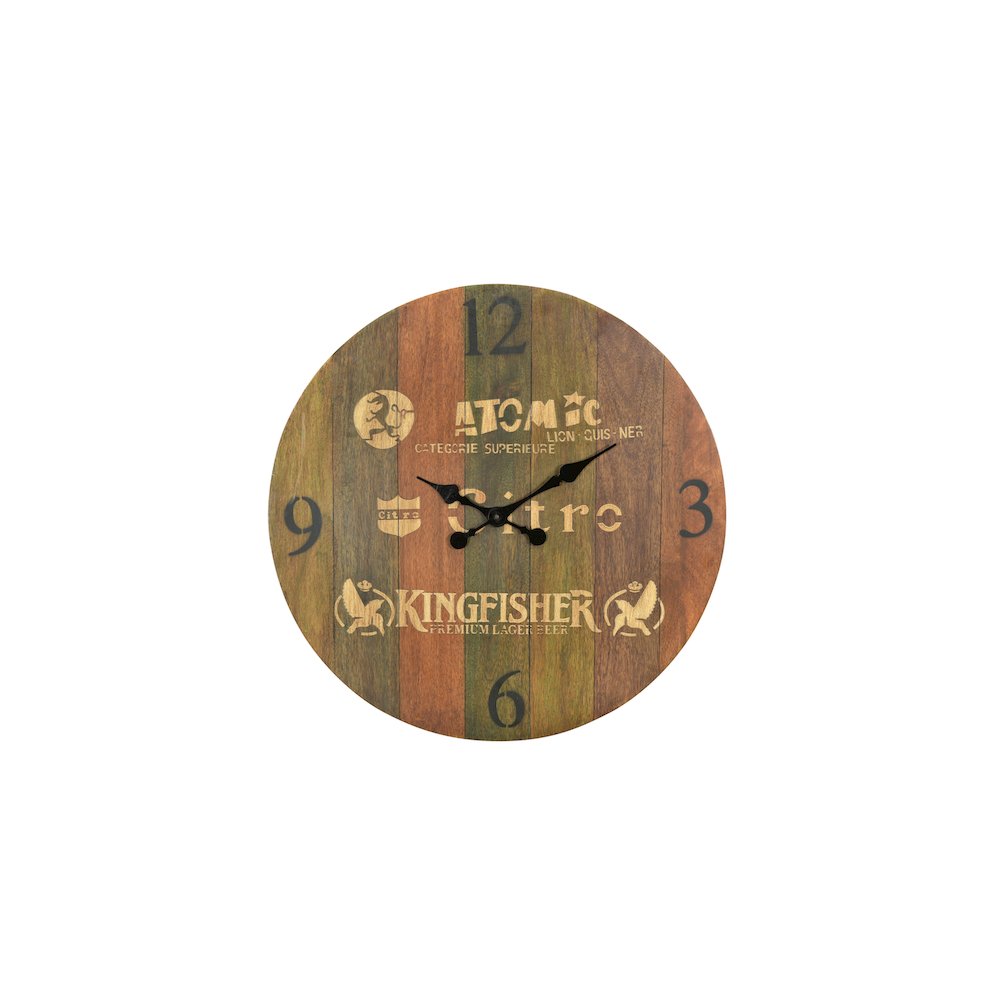Sylvia Solid Wood Wall Clock. Picture 1