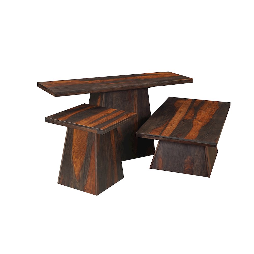 Marin 3-piece Rectangular Solid Wood Living Room Table Set. Picture 1